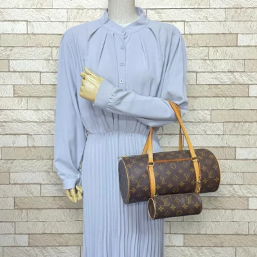 Louis Vuitton Monogram Papillon Handbag Canvas Brown
